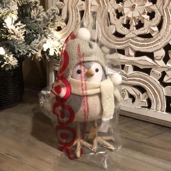 Wondershop Fabric Bird Cream Scarf Decorative Figurine Featherly Friends - Picture 3 of 9